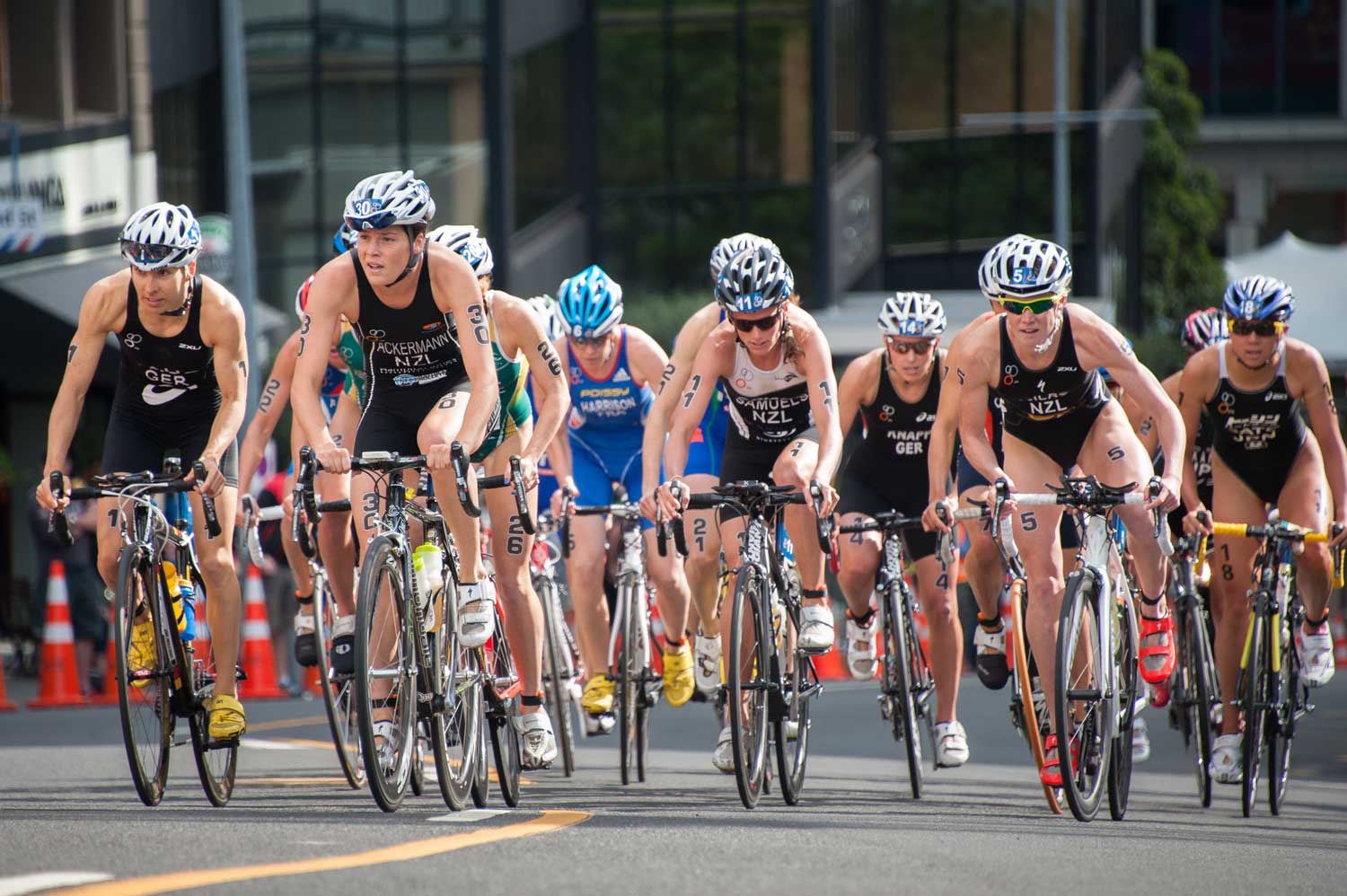 The first of three climbs on each bike lap.