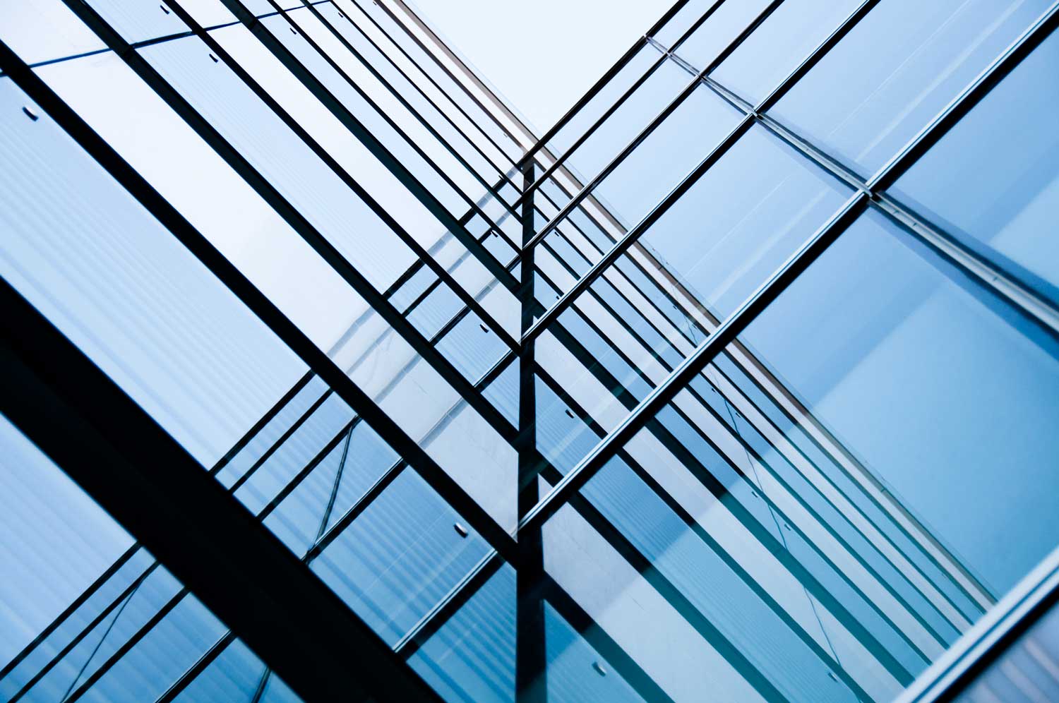 Glass detail around the Owen G Glenn Building.