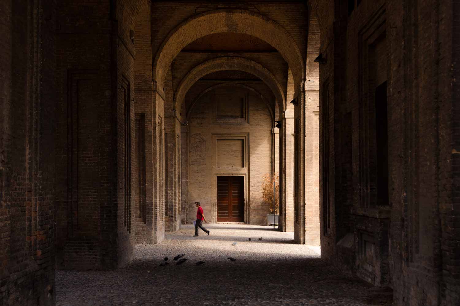 Passing through the Piazza della Pilotta.