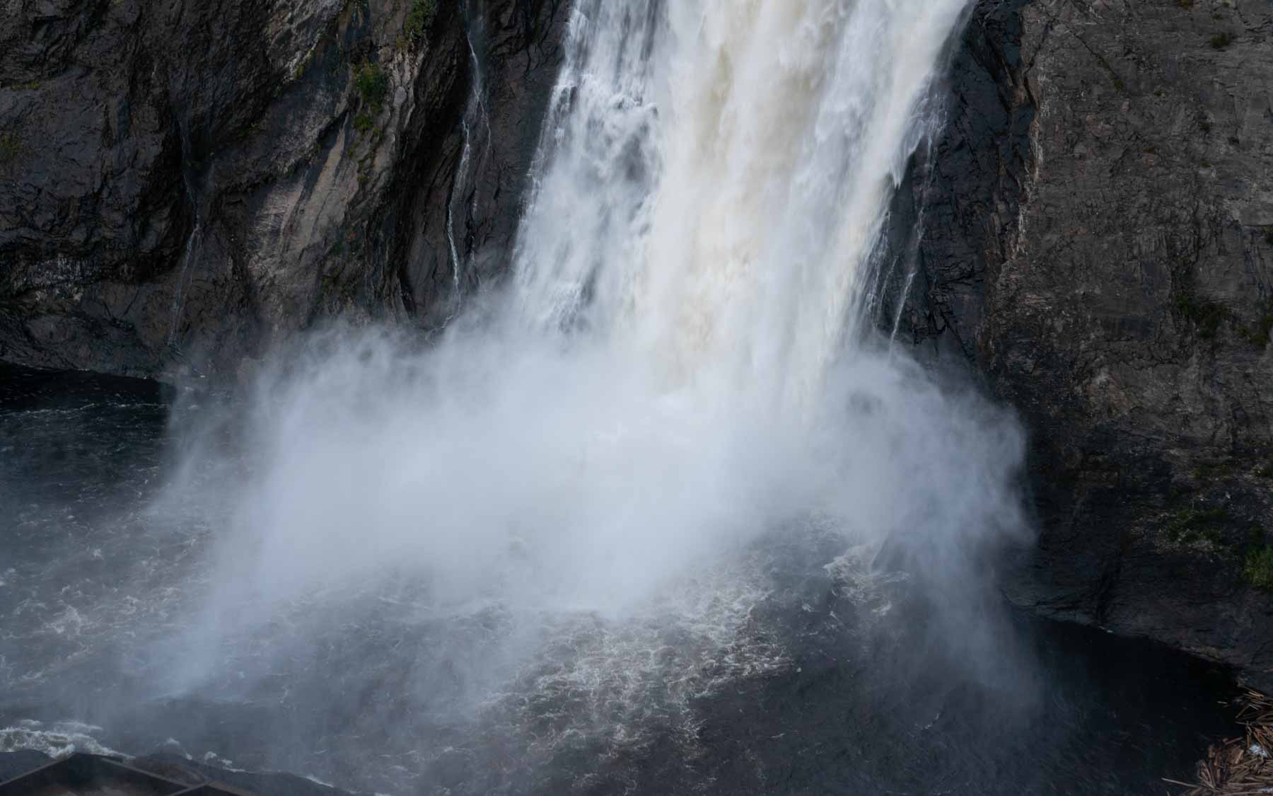 The base of Montmorency Falls.