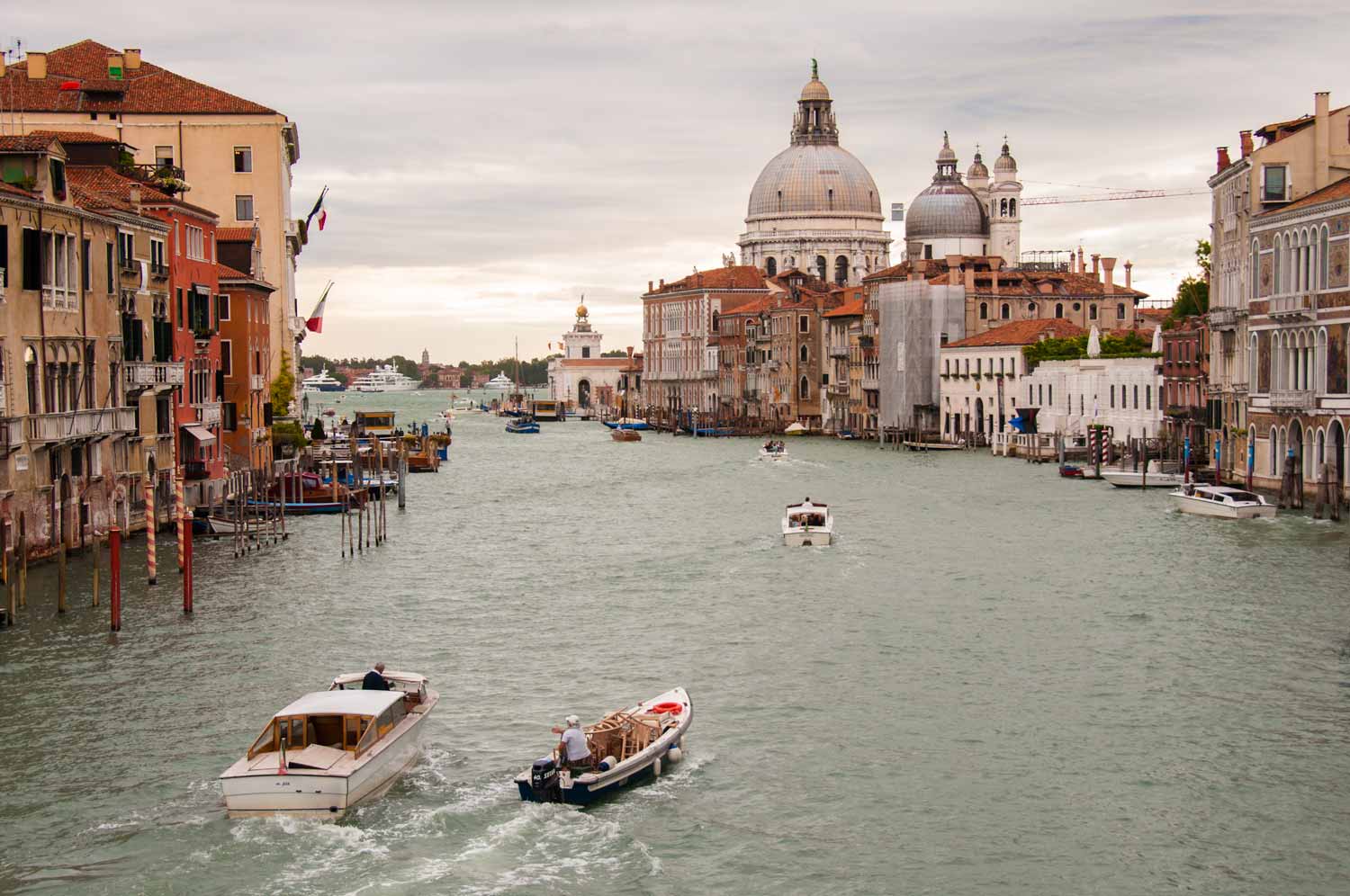 The classic view from the Ponte dell'Accademia towards Santa Maria della Salute.