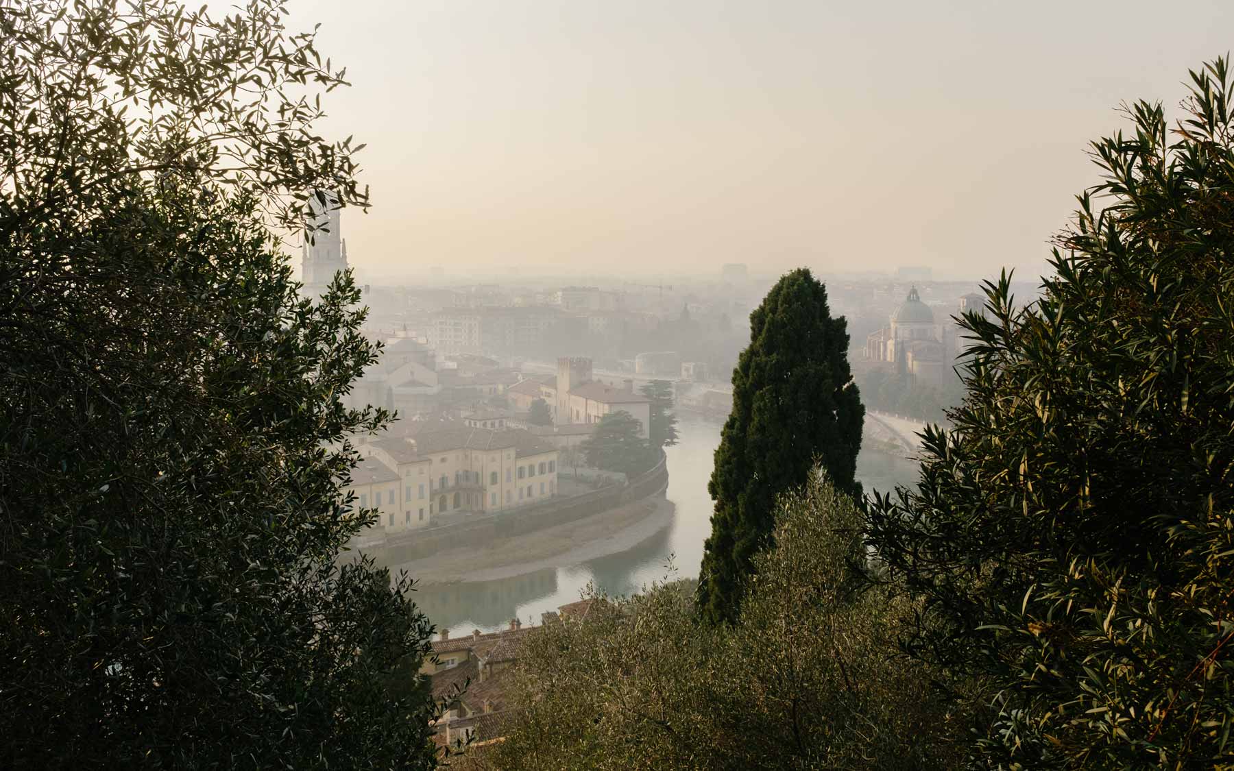 Looking west over the Adige.